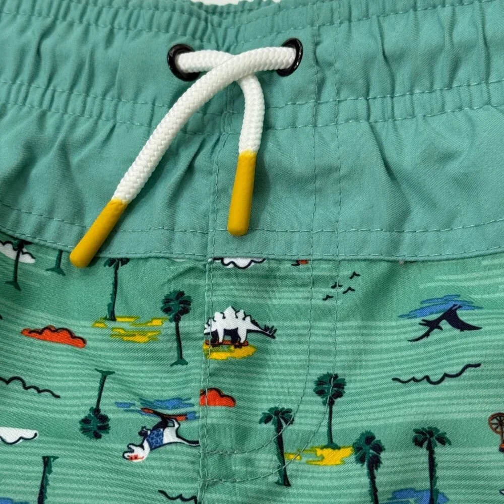 Cat & Jack Swim Trunk‎ Dinosaur Print Aqua 3T